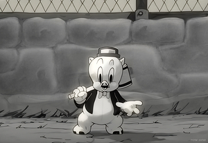 Vintage Porky Pig Cartoon Art