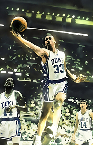 1988 Duke Blue Devils Basketball Art