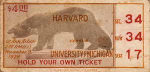 1929 Harvard Crimson at Michigan Wolverines