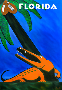 1930s Florida Gator Football Art Remix