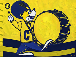 1953 cal bear drummer art