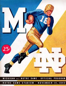 1942 Michigan vs. Notre Dame Cover Art