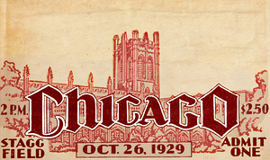 1929 Chicago Maroons Ticket Remix Art
