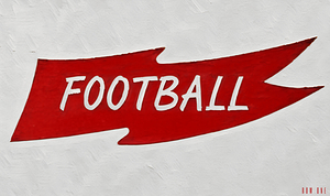 1950s football art pennant 1