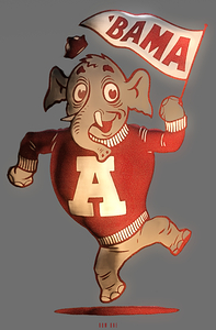 Vintage Alabama Jumping Al Cartoon 