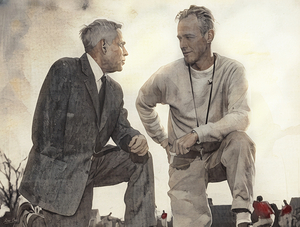 Oklahoma Coach Bud Wilkinson and Benny Owen