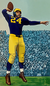 1951 michigan quarterback art