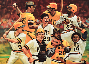 1981 Pittsburgh Pirates Baseball Art