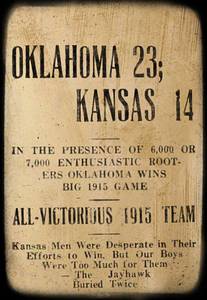 1915 Kansas Jayhawks at Oklahoma Sooners News Headline