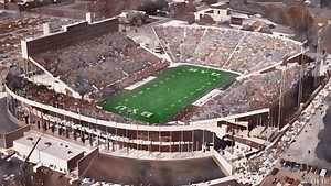 1980s byu football stadium art 