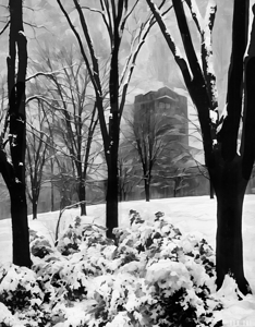University of Tennessee Campus Snow