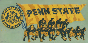 1947 Penn State Football Ticket Remix Art
