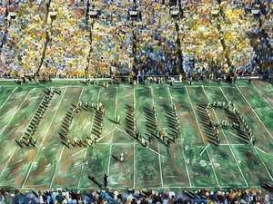 1950s Iowa Hawkeyes Marching Band Art