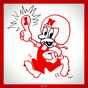 1970s Nebraska Football Cartoon Art
