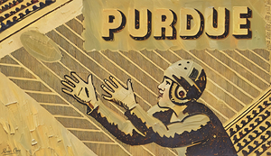 1948 Purdue Football Ticket Remix Wall Art