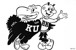 1970s Reddy Kilowatt and Kansas Jayhawk