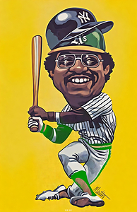 Reggie Jackson Cartoon Art by Martin