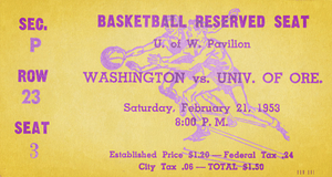 1953 Oregon Ducks at Washington Huskies