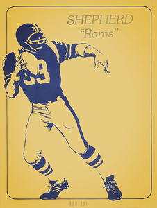 1976 Sheperd Rams Football Art