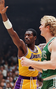Michael Cooper Guarding Larry Bird