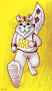 1980s Minnesota Golden Gopher Jogging