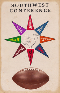 Southwest Conference Football Art