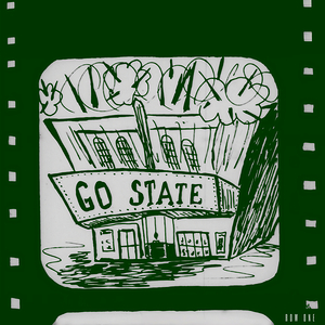 1966 Michigan State Go State Movie Theatre Sign