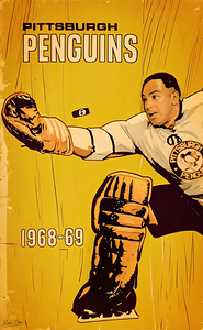 1968 Pittsburgh Penguins Art Remix