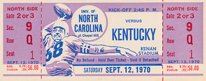 1970 Kentucky Wildcats at North Carolina Tar Heels