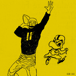 2025 Fathers Day Sports Gifts | 1950s Iowa Hawkeyes Football Art