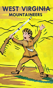 1950s West Virginia Mountaineers Art