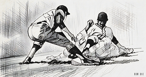 1981 Baseball Sketch Art
