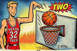 1950s Texas Tech Basketball Cartoon Remix