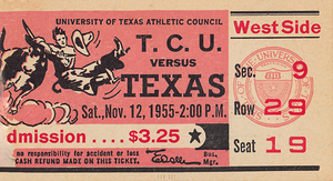 1955 TCU Horned Frogs at Texas Longhorns