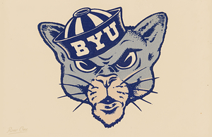 1940s BYU Cougar Art