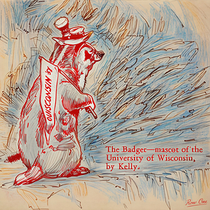 1950s Wisconsin Badger Art by Walt Kelly