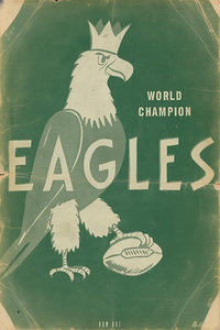 1961 Philadelphia Eagles Art by Bo Brown