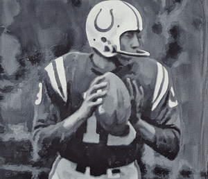 Johnny Unitas Surveys the Action