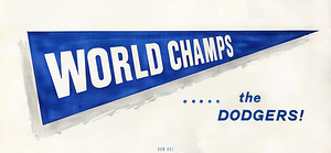 1960s LA Dodgers Pennant Art