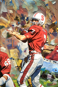 John Elway Stanford Football Art