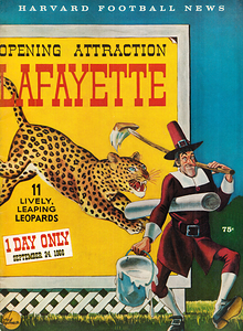 1966 Lafayette at Harvard Football Program Cover Art