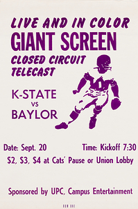 1969 Kansas State Wildcats at Baylor Bears Telecast Ad