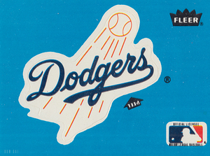 1985 Fleer LA Dodgers Decal Wall Art