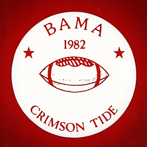 1982 Alabama Crimson Tide Football Art