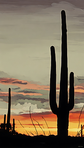 1970s tucson sunset