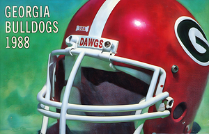 1988 Georgia Bulldogs Football Helmet Art