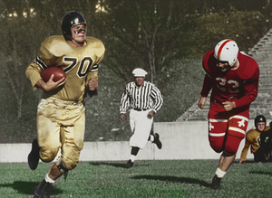 1940s Missouri vs. Nebraska Football Art by Row One Brand
