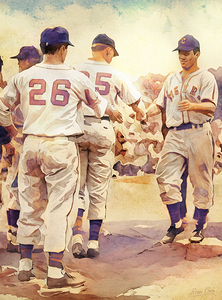 1950s Clemson Tigers Baseball Art