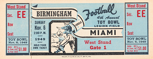1949 Toy Bowl Game in Birmingham