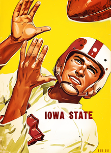 1951 Iowa State Football Art Remix